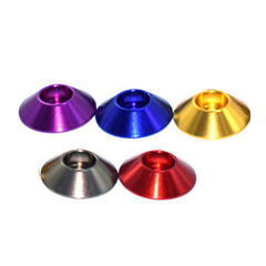 M4AN2 10Pcs M4 Big Cup Head Screw Washer Spacer Bolt Gasket Aluminum Alloy Multicolor