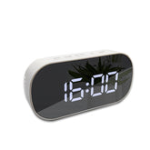 Multifunctional LCD Screen Electronic Clock Silent Mirror Slarm Clock LED Temperature Timer