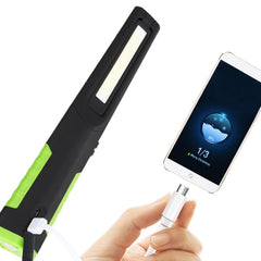 Portable COB LED USB Rechargeable Magnetic Work Light Hook Foldable Camping Tent Torch Flashlight