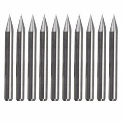 10Pcs 0.1mm 30Degree Carbide PCB Board Engraving Bits CNC Router Tool V-shape