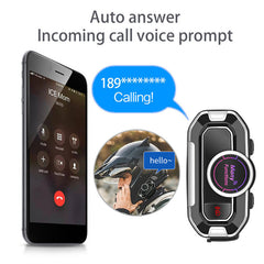 Motorcycle Helmet Intercom Heaphone Bluetooth 5.0 Waterproof Headset FM Wireless Communication Stereo Earphone