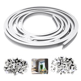 5M Curtains Track Rail Flexible Ceiling Mounted For Straight Slide Window Balcony