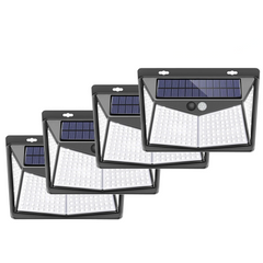 1/2/4X 208 LED Solar Power PIR Motion Sensor Wall Light Outdoor Garden Lamp Waterproof