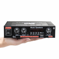 2CH LCD Display Hi-Fi Audio Stereo Power Amplifier Bluetooth FM Radio Car Home Remote Control
