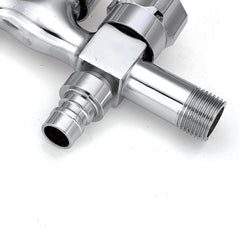 Wall Mount Single Cold Washing Machine Faucet 1/2'' Double Spouts 2 Handles Water Tap Garden Bathroom Bidet