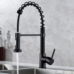 Kitchen Faucet With Pull Down Sprayer Commercial Spring Sink Single Handle Hot Cold Mixer Tap