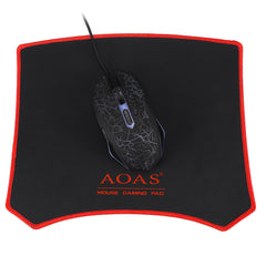 4Pcs Gaming Combo Kit 104 Keys RGB Backlit Keyboard Adjustable 3200DPI Mouse Stereo 40MM Noise Reduction Headset with Mouse Pad