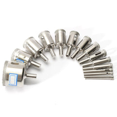 15pcs 3-42mm Diamond Hole Saw Cutter Set Tile Ceramic Glass Porcelain Marble Drill