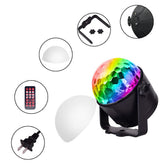 Upgrade Mini 6 Colors Crystal Ball LED Stage Light Voice Remote Control Lamp for Bar KTV Party Disco