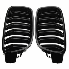 2PCS Gloss Black Front Car Grilles Automobile Auto