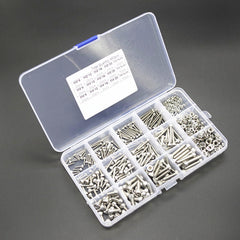480pcs M2/M3/M4 Hex Socket Screws Set Cap Head Stainless Steel Screw Nuts Repair Tool