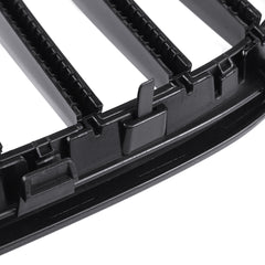 Pair Glossy Black Front Kidney Grill Grille For BMW 5 Series