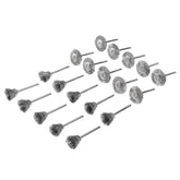20pcs Stainless Steel Wire Brush Set Cleaner Polishing Brushes Cup Wheel For Dremel Rotary Tool