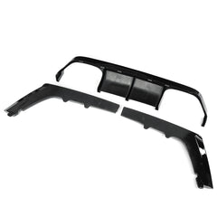 For Glossy Black Rear Bumper Diffuser Spoiler Lip 3Pcs