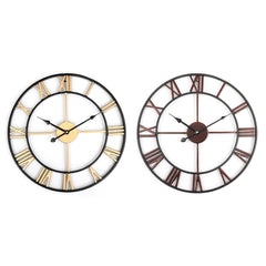45cm Large Wall Clock Big Roman Numerals Giant Open Face Metal For Home Outdoor Garden