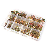 100Pcs Fuel Hose Line Tubing Clamp Spring Band Type Action Pipe Clip Color-Zinc Plated
