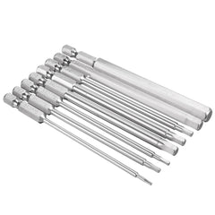 8Pcs 1/4" 100mm Hex Screwdriver Bits 1.5-8mm Magnetic Electronic Drill S2 Steel Hexagonal Screw Driver Bit Set Power Driver Tools