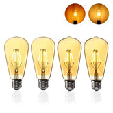 E27 4W Golden Cover Dimmable Edison Retro Vintage Filament COB LED Bulb Light Lamp AC110/220V