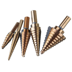 3/5/6pcs HSS Step Drill Bit Set Cone Hole Cutter