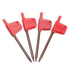 4pcs Turning Tool Holder Set with 4pcs DCMT0702 Inserts