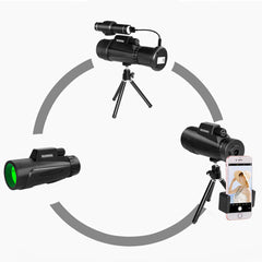 HD Monocular 3-in-1 BAK4 Prism Waterproof Spotting Scope Infra-red Night Vision Outdoor Camping
