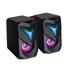 Computer Speaker Wired + Bluetooth Subwoofer BT5.0 4D Surround Sound Colorful Lights 4inch Woofer Unit for PC Laptop Phone