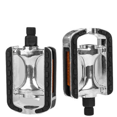 1 Pair Aluminum Alloy Bike Pedals Reflective Strip Cycling Pedals Bicycle Accessories
