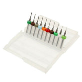10pcs Hard Alloy Tungsten Steel Micro PCB CNC Drill Bits For Circuit Boards
