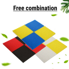 6Pcs 25x25x5cm Acoustic Foam Panel Soundproofing Sound Absorption Sponge for Studio