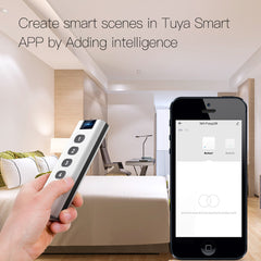 Smart Home Wireless Scene Switch 4 Gang Remote Portable Tuya ZB Hub Required No Limit to Control Devices