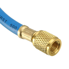 90cm Blue Single Hose HVAC 1/4" SAE 500 PSI Charging A/C Refrigerant