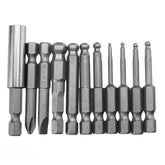 11pcs 50mm Magnetic Ball Screwdriver Bit H1.5/2/2.5/3/4/5/6/8 PH2 SL6 Screwdriver