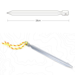 18CM Sun Shade Camping Tent Nails Reflective Tent Rope Stable Aluminum Alloy Portable Tent Accessories