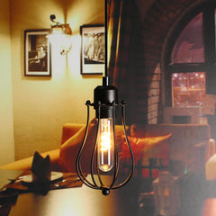 Vintage Ceiling Edison Light Pendant Lamp Cage Lampshade Fixture Chandelier