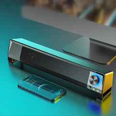 Bluetooth Soundbar TV Bar Computer 2.1 Channel Bass Subwoofer AUX Wired Wireless Bluetooth PC Home Theater System Speakers With Mic