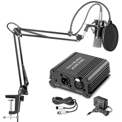 Studio Condenser Microphone Kit for PC Karaoke Youtube Professional Recording Live Broadcast with Stand