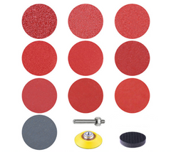 203pcs Sandpaper Pads Set 60/80/100/120/240 Grit Sander Disc Abrasive with Sticky Disk Cushion Pad Fit Polishing Tools
