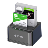 USB 3.0 to SATA Hard Drive Docking Station Dual Bay Off-Line Clone Function 2.5"/3.5" HDD/SSD Hard Drive Enclosure