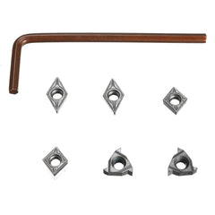 7 Set Shank Lathe Turning Tool Holder Boring Bar+DCMT CCMT Carbide Insert