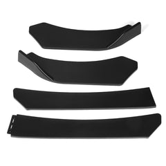 4pcs Matte Black Front Lip Chin Bumper Body Kits New For Car Universal
