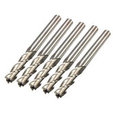5pcs 6mm x 3 Flute HSS End Mill Cutter