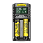 LCD Screen Display 5V/2A Lithium Battery Charger 2-Slots Smart Rapid Charger For NITECORE 18650 Battery