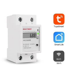 230V Smart WiFi Single-phase Energy Meter Mobile Phone App Home Multi-function Rail Meter