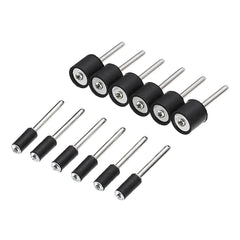 12pcs 1/8 Inch Shank Sanding Drum 12.7mm 6.3mm Rubber Mandrel Mini Drill Dremel Rotary Tool Accessories