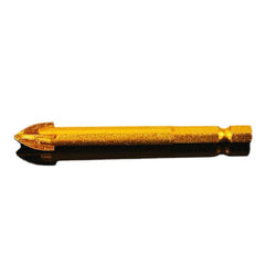 5pcs 6mm 2 Flute End Mill Cutter Spiral Drill Bit CNC Tool 6x6x24x68mm , Gold