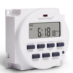 LCD Digital 24V 1.6 inch Timer Electric Controller 7 Days Programmable Time Switch Built-in UL listed Relay