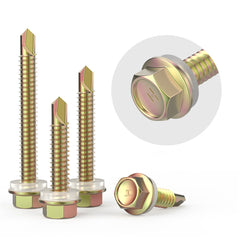 M5.5 External Hexagon Self Drilling Screw Color Zinc Plated Length 19-125mm