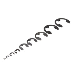 300Pcs Carbon E-Clip Black Oxide Finish Retaining Ring Circlip Tools Kit 1.5-22mm