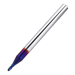 2 Flutes Ball Nose End Mill 50mm Blue NaCo Coating CNC Milling Cutter