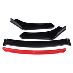 4PCS Front Lip Chin Bumper Spoilers Lower Splitters Body Kits For Car Universal